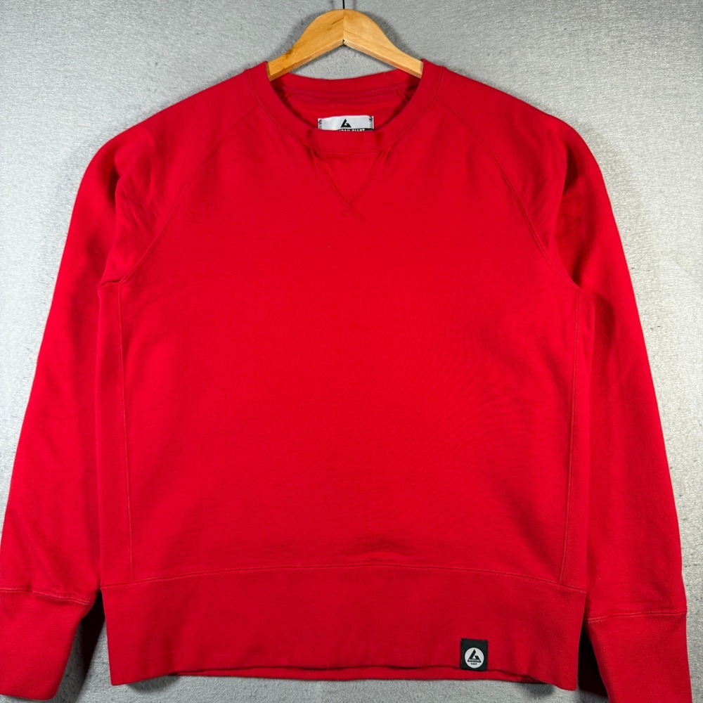 American Giant Mens Red Cotton Sweatshirt Pullover Crew Neck Long Sleeve M